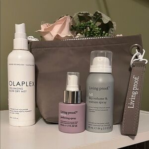 Living Proof & Olaplex Hair Care w/ Pouch